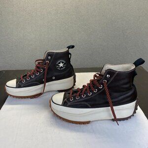 Converse Run Star Hike High Top Leather‎ Brown Mens Size Men's 8.5 Women's 10